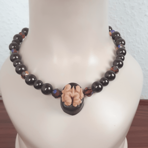 Kette "Praline an Swarovski - dunkelbraun"