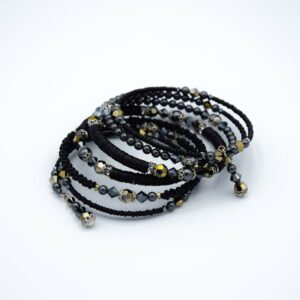 Wickelarmband kristallig schwarz