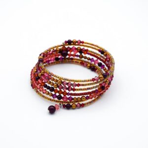 Wickelarmband rot / orange / fuchsia