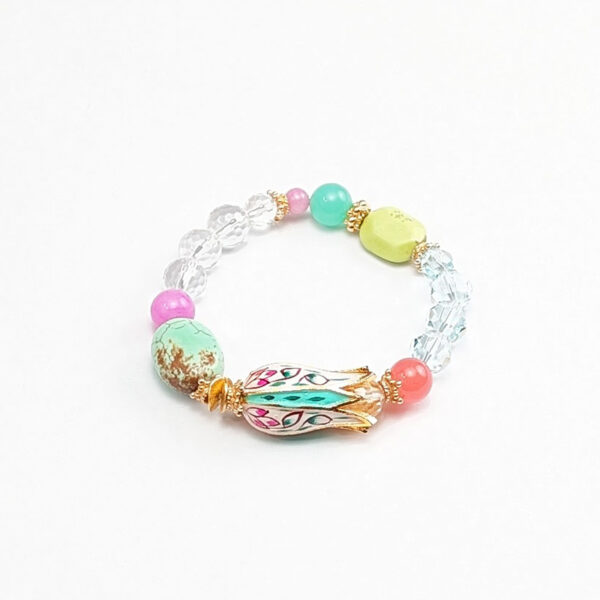 Armband "Emaille-Tulpe besonders kristallig"