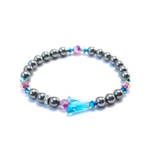 Armband "fein in chrom und petrol"