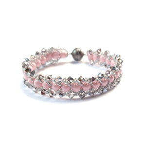 Armband "Swarovski "Reißverschluss" in Puderrosa"