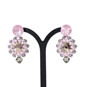 Ohrring "Silver Shade-Auge mit Puderrosa"