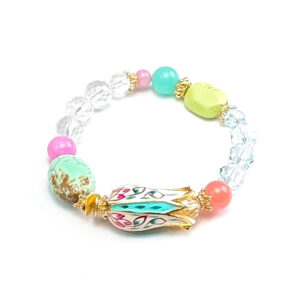 Armband "Emaille-Tulpe besonders kristallig"