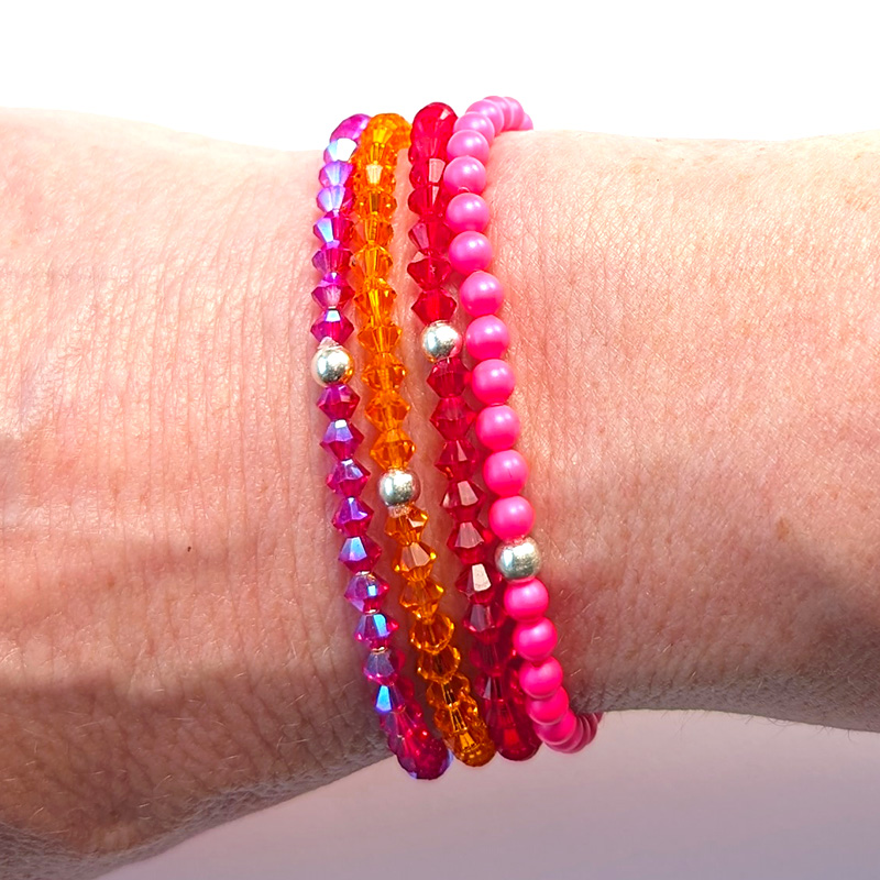 Armbänder "Kleine, feine Kristall Armbänder"