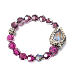Armband "Kristall Bordeaux-Schimmer voll Ge-Strasst"