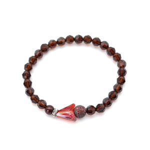 Armband "Pavé-Kugel trifft den Pfeil mitten in Smoked Topaz Kristallen"