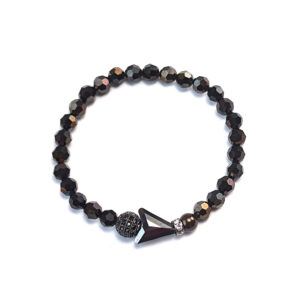 Armband "Pavé-Kugel trifft den Pfeil mitten in Kristallen Jet Nut"