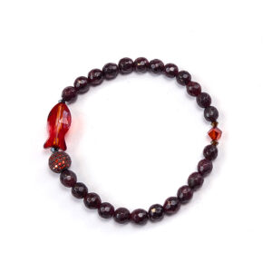 Armband "Pavé-Kugel trifft den Fisch"