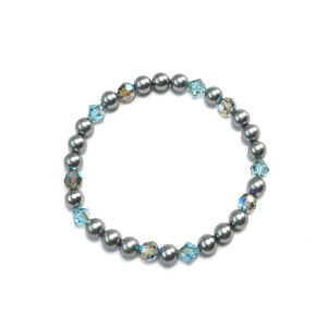 Armband "Swarovski Kristalle grey und stahlblau"