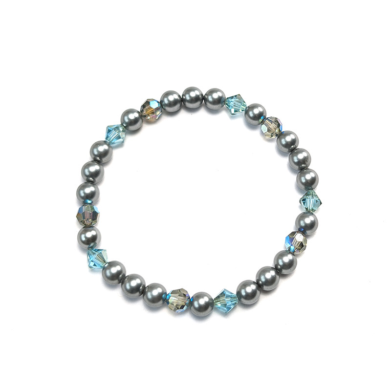 Armband "Swarovski Kristalle grey und stahlblau"