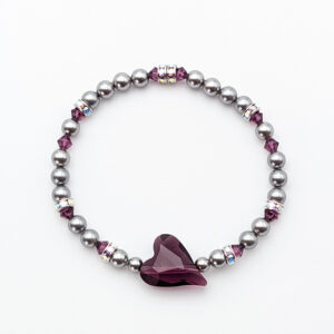 Geherzter Armschmuck mit Swarovski Kristallen