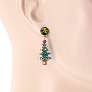 Tannbäumchen, hell-rotem Stern, khaki-farbener Stecker