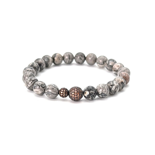 Grazy Achat in grau mit Pavé