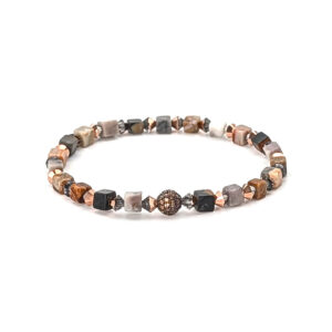 Picasso-Jaspis mit Kristallen