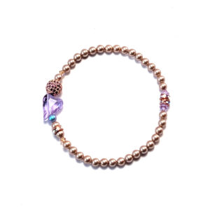 Schräges Herz mit Pavé in Light Amethyst