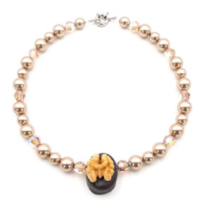 Kette "Praline an Swarovski - beige"