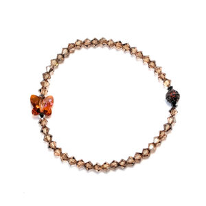Armband mit Swarovski Kristall-Schmetterling in Copper