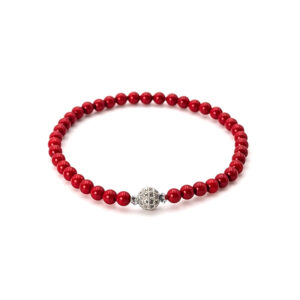Armband Crystal Pearls klein in Rot