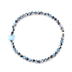 Armband Swarovski Kristalle mit Schmetterling in Air Blue Opal