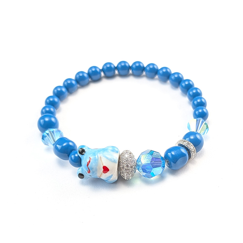 Armband Froschkönig mit Swarovski Kristalle und Pavé-Scheibe