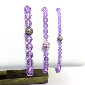 Armbänder Swarovski Kristalle Tanzanite mit Pavé
